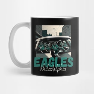 Philadelphia eagles football player graphic design cartoon style beautiful artwork Mug